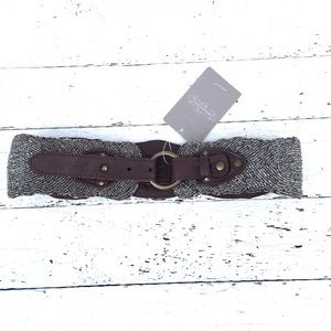 Anthropologie Brown leather belt Sz L